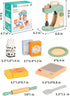 MIKNEKE Set Wooden Blender Toys Play for Kids, Cookies Bake Mixer Toy, Montessori Pretend Play Food Kitchen Accessories