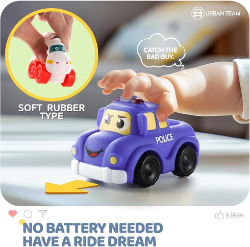 1 Bag)|12 12-18 1-2|First 1 2 3 bessome Soft Rubber Toy Figure Car for Year Old Boy with Playmat (Storage PCS Cartoon