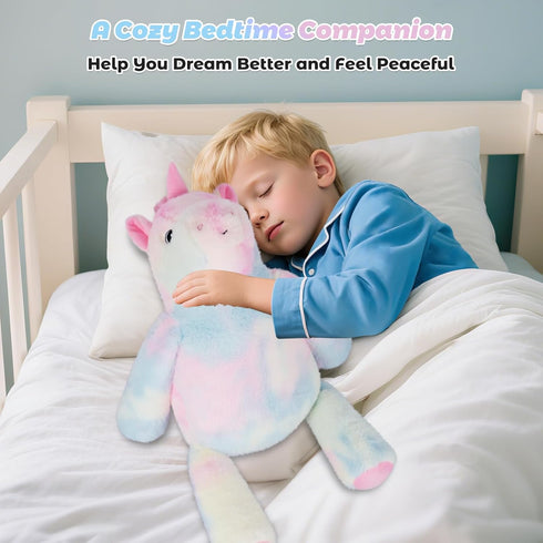 24" 4.5lbs Bobbie & Laxi & Unicorn Stuffed Animal, Sitting & Laying Weighted Stuffed Animals, Cuddly & Soft Weighted