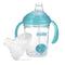 Nuby No Spill 360 Weighted Straw Grip N' Sip Tritan Cup, 8 Oz, Trainer Cup, Teal with Hygienic Cover