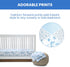 100% 47x47 Inches (Pack 4), Delta Children Cotton Muslin Baby Receiving Blankets for Girls and Boys of Blue Botanicals