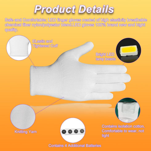LED Gloves for Kids - Fun Toys for 7-12 Year Old Boys and Girls - Perfect for Halloween, Christmas, Birthdays, Outdoor