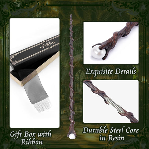 Magic Wizard Wand, Witch Sorcerer Toy Wands for Kids, Collectible Magical Gifts for Halloween and Birthday