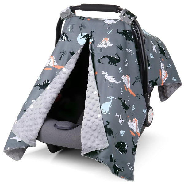 Rquite Car Seat Cover Baby, Carseat Covers Baby Boy, Minky Infant Car