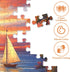 Ciavotie 500 (20.5"x15"), 1:1 Jigsaw Puzzles for Adults Pieces, Cottage by The Sea Interlock Perfectly No Dust, Home