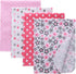Gina Era Flannel Receiving Blankets, Baby Swaddle Blankets 100% Cotton 4 Pcs