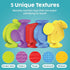 13 (5 Pack), 1+, BUNMO Big Shapes Textured Suction Bath Toys for Toddlers Extra Large Silicone Bathtub Toys, BPA-Free