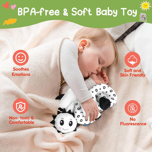 Baby Spiral Hanging Stroller and Car Seat Toys, Black and White Sensory Toy for Newborns, Thank You Gifts