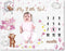 Sleeping Bear Monthly Baby Milestone Blanket, Flannel Blanket for Boys Girls, Growth Chart Baby Blanket