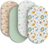 IOCCLH Baby Bassinet Sheets for Baby Boy Girls,4-Pack Fitted Bassinet Sheets Set Compatible
