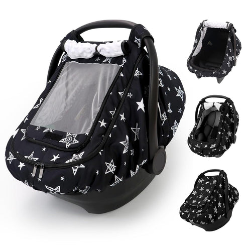Car Seat Cover Baby Boy, Infant Car Seat Canopy Outdoor, 2 Layers