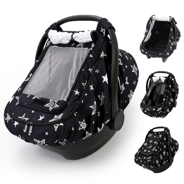 Car Seat Cover Baby Boy, Infant Car Seat Canopy Outdoor, 2 Layers