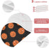 Qinllo 2 Pack 22"x11" Muslin Burp Cloths Basketball Black Print Cotton Baby Burp Cloths Ultra Absorbent Soft Thick