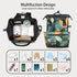 Hsnar Backpack Abstract Beautiful Flower Waterproof Diaper Bag Large Capacity Baby Bag with Stroller Straps
