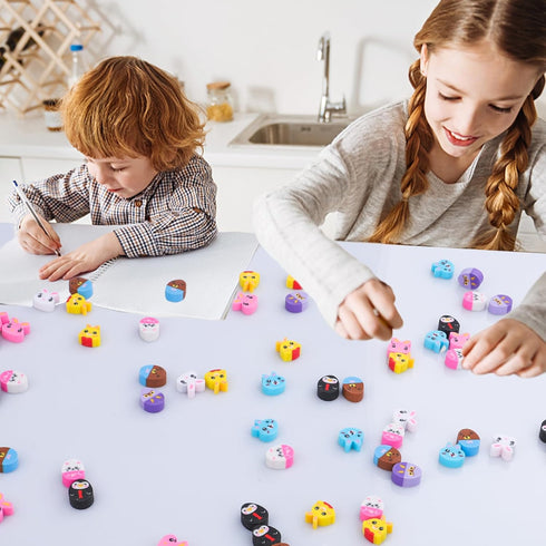 200Pcs Easter Mini Erasers, Cute Bunny Egg Mini Erasers for Kids, Party Favors, Easter Basket Stuffers