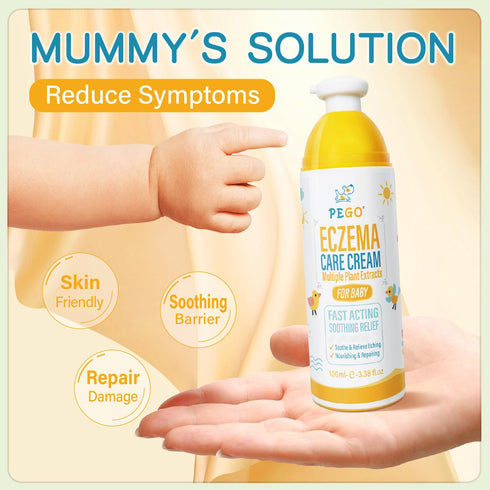 (100ml, Oz, 3.38) AOAO Baby Eczema Cream - Kids Eczema Therapy & Relief Body Cream, Nourishing Skin Protectant Soothes