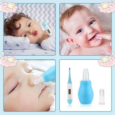 Set (Blue-20 1) Baby Grooming Kit, Infant Safety Care with Hair Brush Comb Nail Clipper Nasal Aspirator,Baby Essentials