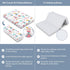 3 Inch 38x26 Mid-fold Mini Crib Mattress, No Gaps Edge Reinforcement High Density Foam, Fits Mini Crib, Odorless