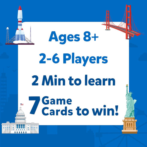 10 8, 9, 10 Skillmatics Guess in American Cities, Perfect for Boys, Girls, Kids, and Families Who Love Card Games