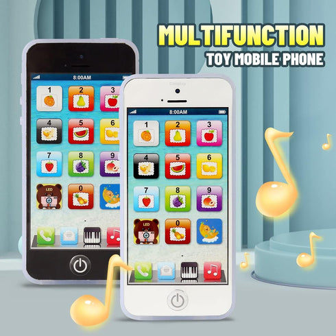 Yphone Pretend Smart Mobile Toy Phone for Toddler Baby & Kids, Musical English Learning Electronic Cell Phone Gift