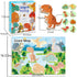 BEESTECH Beginner Dinosaur Puzzles, 8 Pack Educational Jigsaw Puzzles for 2-4 Year Old Toddlers with Dinosaur World Map