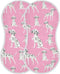 Dalmatian Dogs On Pink Muslin Burp Cloths for Baby, 2 Pack 100% Cotton Washcloths for Boy and Girl