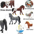 12PCS 2-3" Set, Toymany Tiny Horse Figurines Toy Plastic Pony Small Foal Figures, Birthday Gift Cupcake Horse Cake