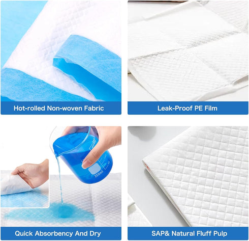 Hyfine 100 Pack 17 22 Baby Disposable Changing Pads Disposable Baby UnderpadsSuper Soft Ultra Absorbent Waterproof Mat