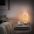 YYZZH Jungle Animal Pattern Table Lamp with Wood Base and Fabric Shade for Living Room, Bedroom or Kids Room
