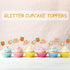 Zonon 48 Pieces Little Cutie Glitter Cupcake Toppers - Baby Shower Decorations - Tangerine Theme Citrus Cake Topper
