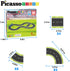 PicassoTiles Magnet Tile Car Track Adventure Theme, Printed Street Road Runway Magnetic Building Tiles Block Set for