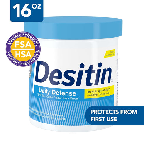 Destin 16 oz (454 g)(Pack 2) Desitin Diaper Cream, Rapid, Creamy