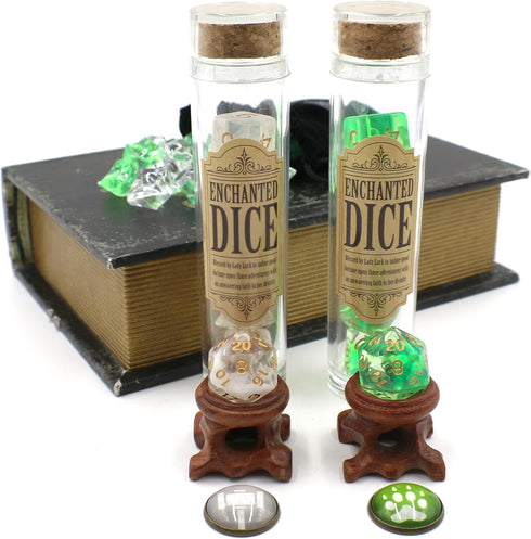 Druid and Cleric Gift Set - Includes Dice, Box, D20 Stand, and Tokens