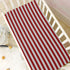 Pigsaly 27x39 Inch Crib Sheets Dark Red Grey Vertical Stripes Baby Sheet for Standard Crib Mattress Boys Girls Toddler