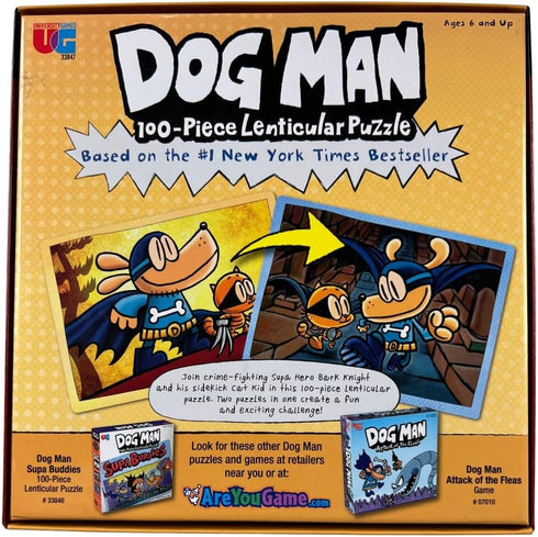 University Games | Dog Man Adventures Lenticular 100 Piece Puzzle