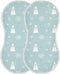J JOYSAY Christmas Snowflakes Blue Baby Burp Cloths for Boys Girls Large 22''x11'' Cotton