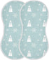 J JOYSAY Christmas Snowflakes Blue Baby Burp Cloths for Boys Girls Large 22''x11'' Cotton