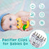 Babygoal Pacifier Clips for Boys | 6 Pack Holder Clips for Most Pacifier Styles, Baby Gift 6PBM05-HZ