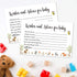 Giftideaworkshop 50 Woodland Baby Shower Wishes and Advice Cards for Mom-to-Be, 4X6 inch