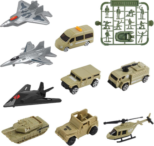 28 Inches deAO Aircraft Carrier Toy Army Men with Scale Model Warplanes Warships Military Vehicles Battleship Planes
