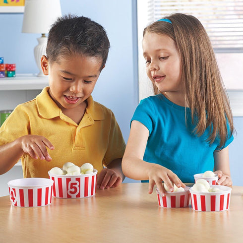 Count Counting Set 15, 18 Learning Resources Smart Snacks 'em Up Popcorn, Game, Math Games, of Ages Months+