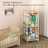 40" 3D Stuffed Animal Storage Zoo, Tall Solid Pine Wood Toy Organizer with Exclusive Sign, Large Vertical Plushie Cage