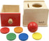 Dailyfunn Montessori Toys Coin&Ball 2-in-1 Drop Box, Object Permanence Box for Infant Baby 6-24 Months