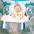 1/2 6 Birthday Boy Half Birthday Decorations High Chair Banner, Month Girl Tassel Wood Bead Highchair Garland Blue