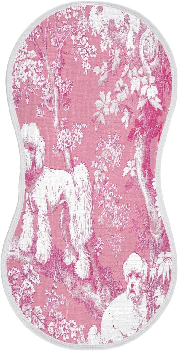 YETTASBIN Cute Dog Muslin Baby Burp Cloth, Super Soft Absorbent Cotton Burp Rag