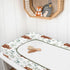 Changing Pad Cover for Baby Girl Boy, Highland Cow Eucalyptus Leaf, Soft Stretchy Safe Snug Fitted Diaper Change Table