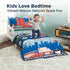 4 Set EVERYDAY KIDS Piece Toddler Bedding -Fire and Police Rescue- Includes Comforter, Flat Sheet, Fitted Sheet