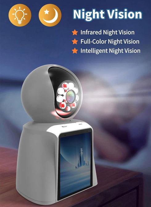 Diyeeni 2K, 360 Indoor Security Camera Pet Camera, Degree Home Security Camera for Baby/Elder/Nanny with Night Vision