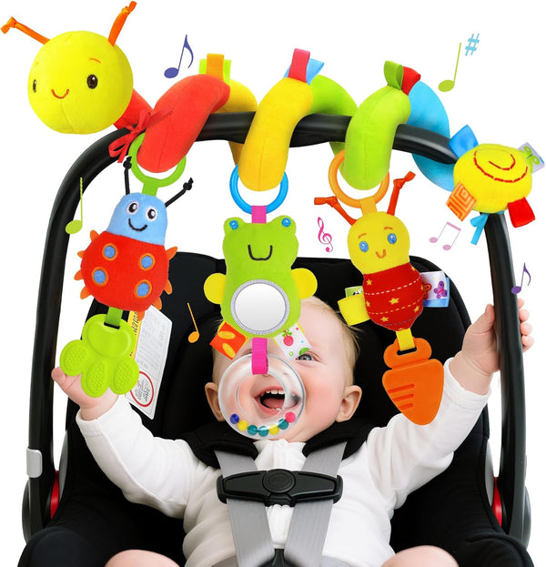 Spiral Car Seat Toys for Infants, 0-6 Months Carseat & Stroller Pram