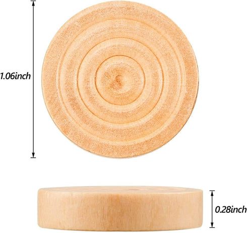 48 Pieces Wooden Checkers 1.06 Inch with Stackable Ridge in Drawstring Storage Pouch